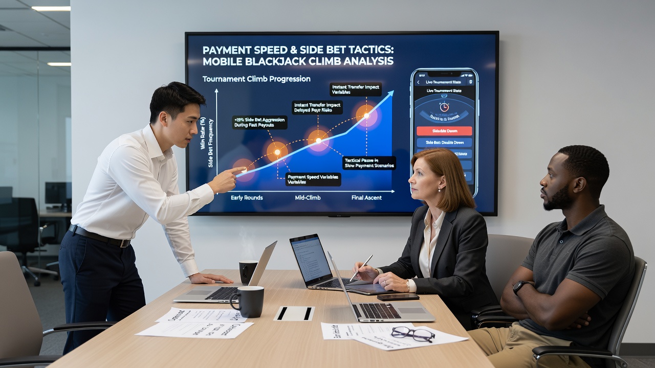 Close-up of mobile screen displaying blackjack side bet payout table alongside deposit status indicator