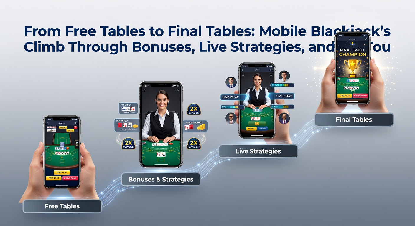 Live dealer mobile blackjack tournament interface showing final table action with player chips stacking high amid strategic card plays