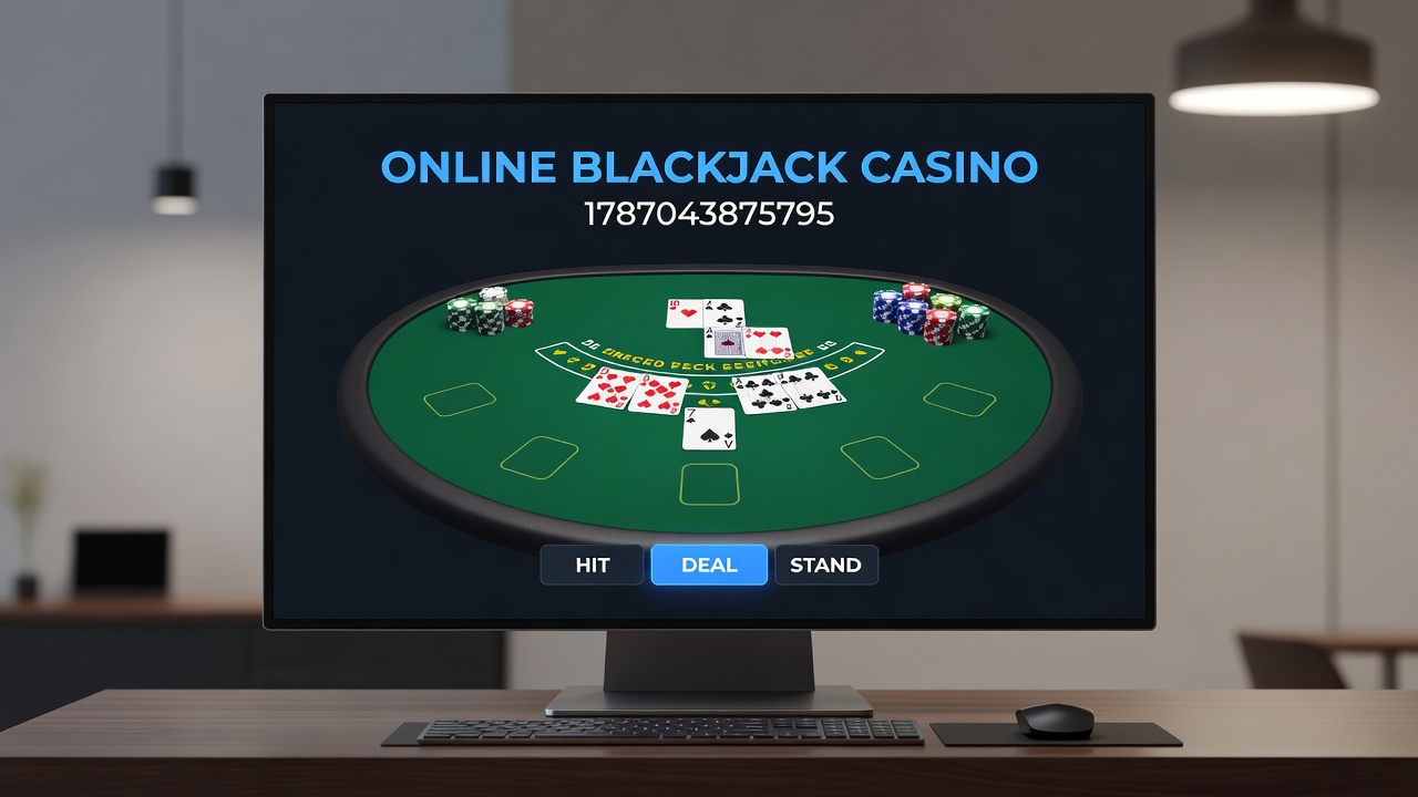 Live dealer blackjack table in a professional online casino studio
