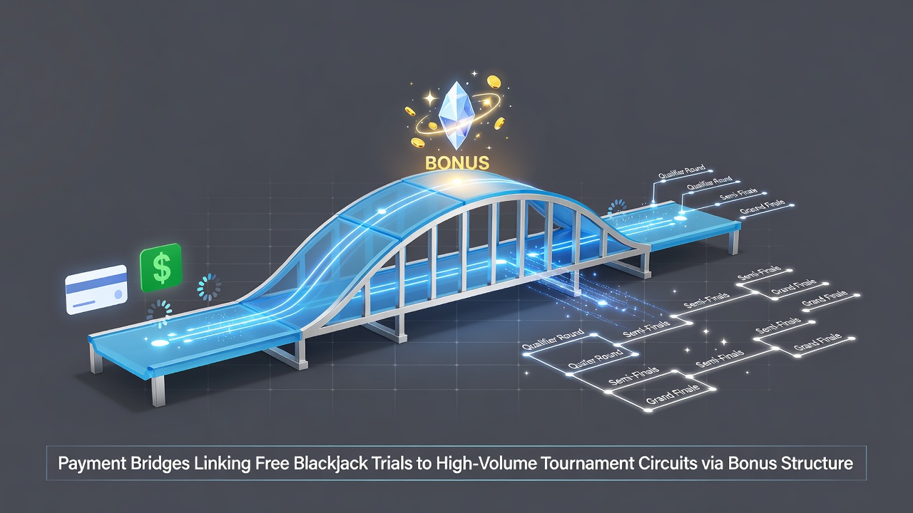 Diagram showing bonus structures and payment flows in blackjack tournaments