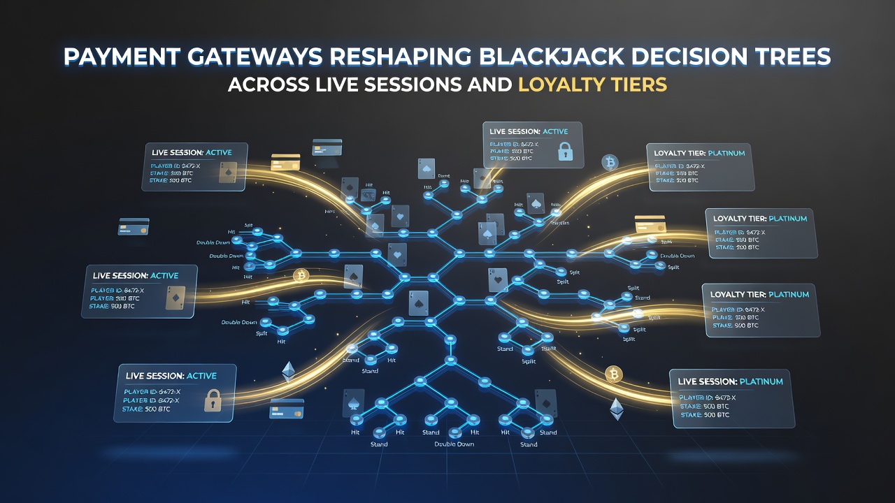 Illustration of payment gateway integration in live blackjack sessions showing transaction flows and decision interfaces