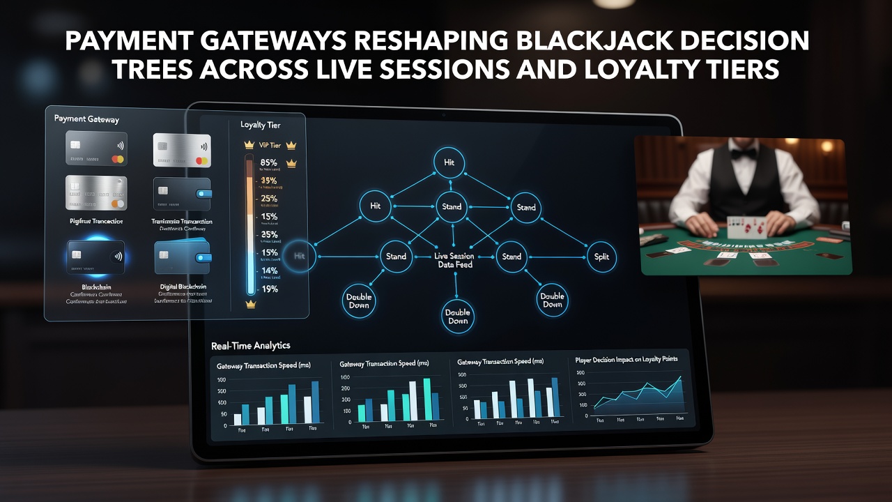 Diagram comparing loyalty tier progression rates with and without instant payment gateway processing in blackjack environments
