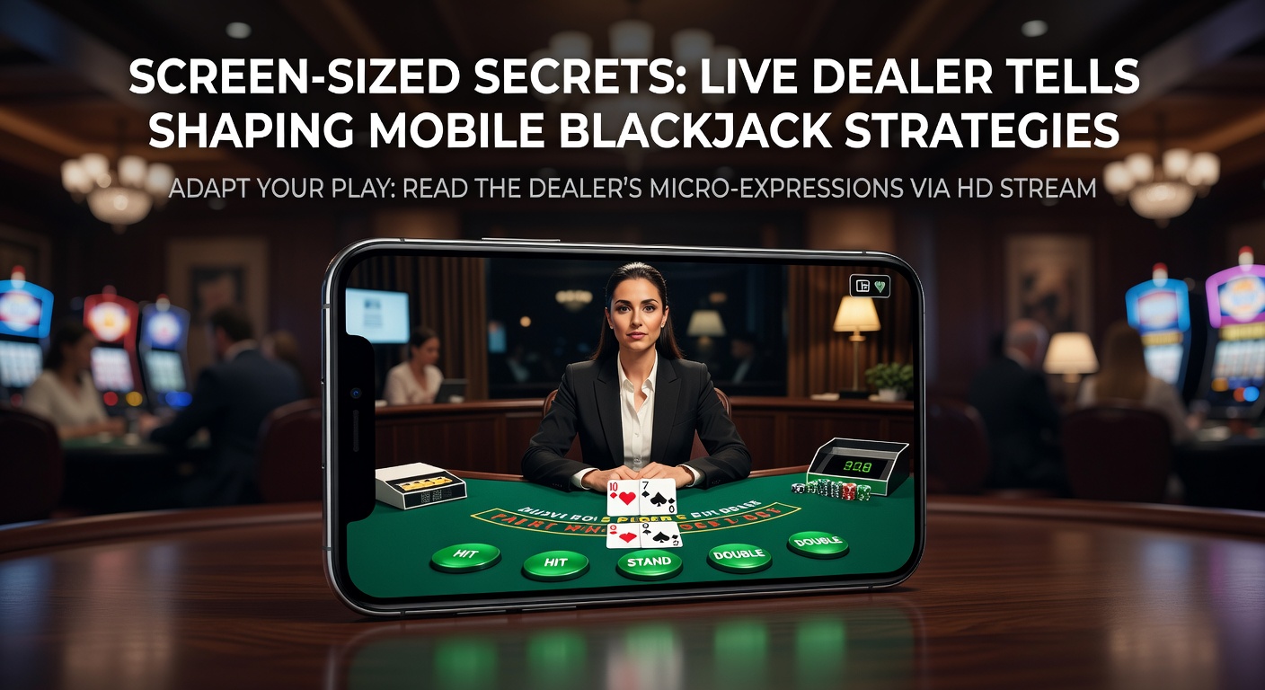 Close-up of a mobile phone screen displaying a live blackjack dealer mid-deal, highlighting subtle hand gestures visible on the small display