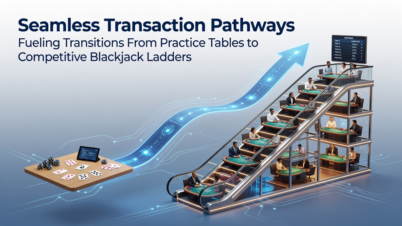 Players moving from practice tables to competitive blackjack tournaments through smooth payment systems