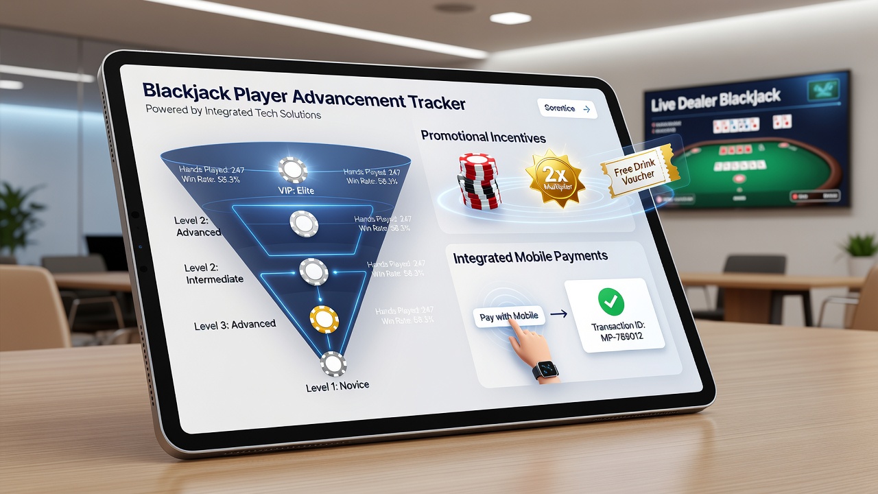 Live blackjack tournament interface showing player rankings and advancement metrics